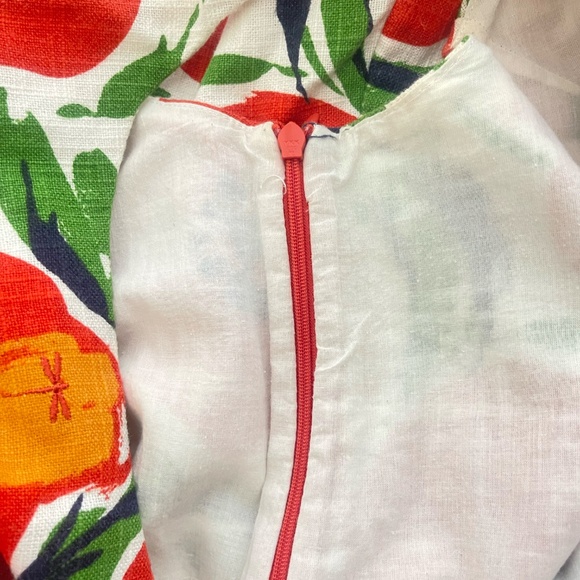 Tyler Boe Floral Poppy Linen Shift Dress Size XS pockets lined blend. #087 - Picture 9 of 17